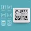 Relógios de parede Ultra Thin e Minimalist Smart Home Eletrônica de temperatura digital Display Meter Relógio Indoor Relógio