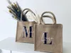 Sacs à provisions personnalisés Jute pour maman fête des mères demoiselle d'honneur plage fourre-tout mariée junior personnalisé 230506