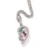 Naszyjniki wiszące Uwin Broken Heart Medalion Picture Losed Out CZ Pół magnetyczne uroki modne biżuteria dla kochanków 230506