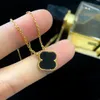Luxury Four Leaf Clover Woman Pendant Necklaces Designer Van Necklace Internet celebrity Fashion Jewelry Women Party Chokers Necklace High Quality 89