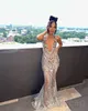 2023 May Aso Ebi Lace Mermaid Prom Dress Beaded Crystals Sexy Evening Formal Party Second Reception Birthday Engagement Gowns Dress Robe De Soiree ZJ177