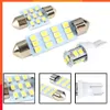 Ny 20st LED -inre glödlampa kit glödlampa 12v bilstamkupol ljus 6000k vit registreringsplatta ljus Auto Reading Lamp T10 31mm 42mm