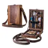 Porte-documents Vintage Writers Messenger Wood Box Briefcase Storage es Designers Creatives Architects Portable Travel Wooden Bag 230506