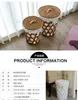 Organização Brown Wicker Laundry Basket Lid Roupas Modern Storage Hortel