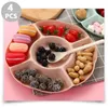 Dinnerware Sets 4 Pcs Display Tray Dessert Platter Santa Cookie Appetizer Plates Snack Serving Party Cake Candy Catering Divided