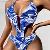 Tasarımcı Moda Yeni Mayo Tek Parça Basılı Mayo Bikini Seksi Büyük Kayış Bikini T Shirt Üstler