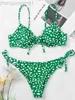 Designer Fashion New Sexy Split Bikini Women's Swimsuit Polka Dot Braided Rope Triangle Bag Swimsuit 2023 New T Shirt Tops