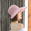 Stingy Brim Chapeaux Femmes D'été Pliable De Paille Grand Bowknot Ruban Topless Visor Cap Filles Mode Casquette Gorros