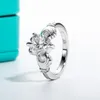 Обручальные кольца Anujewel 2ct Форма сердца Claddagh Ирландский кельтский узел корона 925 Стерлинговое серебро помолвка для женщины 230506