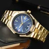 Men's new luxury quartz watches casual three-hand multifunction calendar luminous steel band brand watches