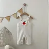 Jumpsuits MILANCEL 2023 Autumn Baby Clothes Born Romper Apple Print Infant Overalls Cotton Toddler Jumpsuit Girls Clothing