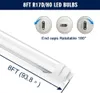 R17D 8ft T8 Led Tube Light rotating R17d 8ft led light bulb 45W SMD 2835 Led Fluorescent Tubes 20-pack us stock