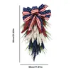 Fleurs décoratives 4 juillet couronne 2212 pouces décorations patriotiques rouge blanc bleu jour porte avant décor pour