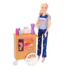 Baby Dolls Game Kawaii Kids Toys 7 Items / Lot Miniature Dollhouse Accessories Stroller For Barbie Families Sport Game Present