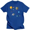 Heren t shirts mode mannen shirt ons zonnestelsel educatieve wetenschap donker