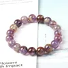 Strand Nature violet Phanton cristal 6-12 MM perle ronde femmes Bracelet mode bijoux pour filles cadeau pas verre teint couleur