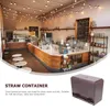 Storage Bottles Straw Dispenser Container Holder Box Drinking Automatic Dispensers Countertop Pipette Chopsticks Straws Case Organizer