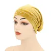 Cykling Caps Women's Muslim Elastic Band Ethnic Hijab Solid Color Justerbart Small Cap Tube Wrapped Turban Spets Up Workout Sweatband