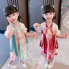 Meisjesjurken 3-10y babymeisjes hanfu jurk voor kleine verjaardag elegante prinses tutu doop jurk baby traditie kleding