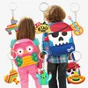 غلاف هدية 24 PCS Taco Keychain Kids Key Chains Mexican Keyring موضوع الحزب زخرفة