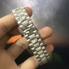 Automatisch mechanisch polshorloge populaire heren ijs diamant horloges diamant gezicht horloge zilveren roestvrijstalen kast diamant ringje horloge 36 mm