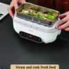 Dinnerware Sets Double Layer Steamed Rice Stew Soup Plus Lunch Box Car Can Plug Electric Self-heating Cooking Egg Breakfast Machine