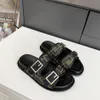 дизайнерские сандалии на платформе сандалии шлепанцы женские сандалии с толстым дном Вьетнамки летние туфли на плоской подошве на липучке повседневная пляжная натуральная кожа высокого качества с коробкой 10A