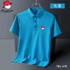 MALKON GOLF MEN'S POLOS SUMME IMPRESSION MALBON T-shirt Polo Men Homme de haute qualité à manches courtes à manches courtes respirantes.