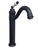 Kitchen Faucets Black Oil Antique Brass Sink Faucet Washbasin Ceramic Lever Cold & Water Mixer Bathroom Taps Deck Mounted