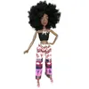 Mais novo Afro -American Girl Doll Toy Toy Black Doll Doll Plastic Black Joint Africano Doll Black Couro Diy Girl Game Game Express Itens presente de aniversário Presente de aniversário