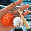 Schlüsselanhänger Kreativer Baseball-Schlüsselanhänger Taschenanhänger Dreiteiliges Geschenk Mode Paar Klein