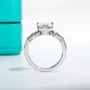 Bruiloft ringen anujewel 2ct hartvorm claddagh irse keltische knoop kroon 925 sterling zilveren verloving voor vrouw 230506