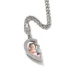 Naszyjniki wiszące Uwin Broken Heart Medalion Picture Losed Out CZ Pół magnetyczne uroki modne biżuteria dla kochanków 230506