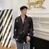 Men's Casual Shirts VERSMA Japanese Loose Irregular Beaded Apricot Tassel Shirt Men Spring Long Sleeve Black Sequin Woman With Fringes