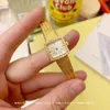 Women S Horloges 18K Gold Compated Designer Women Mini Square Luxury Diamond ingelegde Gold Watch Ladies High End Gifts 230506