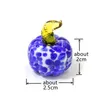 Decorative Figurines Custom Wholesale Murano Glass Pumpkin Miniature Figurine Craft Ornaments Colorful Cute Plant Halloween Fairy Garden