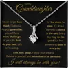 Granddaughter Necklace Gifts From Grandma Grandmother or Grandpa Grandfather To My Granddaughter Graduation Birthday Pendant Jewelry with Message Card and Gift B