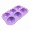 Moules de cuisson 2023 demi-boule sphère moule 6 trous 3D Silicone bricolage Muffin ustensiles de cuisson outils de cuisine chocolat Cupcake gâteau