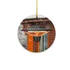 Décorations de Noël Tree Amosphère chauffage créatif réaliste décoration de pendentif en bois réaliste pour les décors de la maison Année 2023