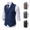 Herren Westen Herren Braune Weste Anzug Weste Einreihig Designer Marke Ärmelloses Formales Mantel Top Erwachsenes Kleid Smoking 230506