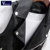 Women's Vests Vangull PU Leather Waistcoat Solid Women Motorcycle Spring Autumn High Quality Sleeveless Zipper Tops 230506