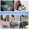 Outdoor Bags 35L PU Leather Gym Bag Men's Large Capacity Vintage Travel Handbag Business Shoulder Messenger Women Tote Duffle Xa72wd