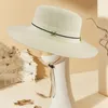 Chapeaux à large bord 2023 été femmes canotier chapeau de plage femme Panama dame classique plat nœud papillon paille soleil femmes Fedora