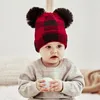 Berets Winter Ball Ball parent-enfant chapeau tricoté réseau mère bébé Noël chaud le jeu de division CM Punk