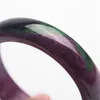 Bangle Top Quality Genuine Natural Red Green Zoisite Gems Stone Lady Charm Inner Diameter 58.5mm 2023 Ly Bracelet