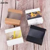 Gift Wrap 6.5 3.5cm Kraft Small Paper Soap Packaging Box With Clear Window Mini White For Christmas Gifts Packing