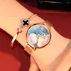 Wristwatches Reloj De Malla Acero Inoxidable Para Mujer Pulsera Ultrafina Lujo Estilo Chino