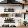 Organization Spice Rack Organizer Wall Mount Spice Organizer SpaceSaving Hanging Shelf Spice Rack Wall Seasoning Storage Racks for kitchen