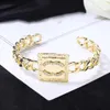 Various New CCity Bangle Internet celebrity lady Women C Open Bracelet Fashion Designer Charm Bracelet Woman High Quality Accessories For dinner Party 45