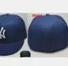 Ready Stock Wholesale High Quality Men's New York Sport Team Fitted Cap LA NY Flat Brim on Field Hats Full Closed Design Size 7- Size 8 Fitted Baseball Gorra Casquette A2